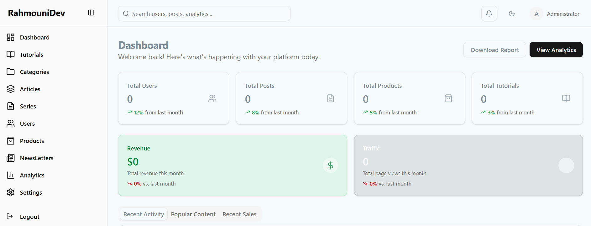 Platform Screenshot